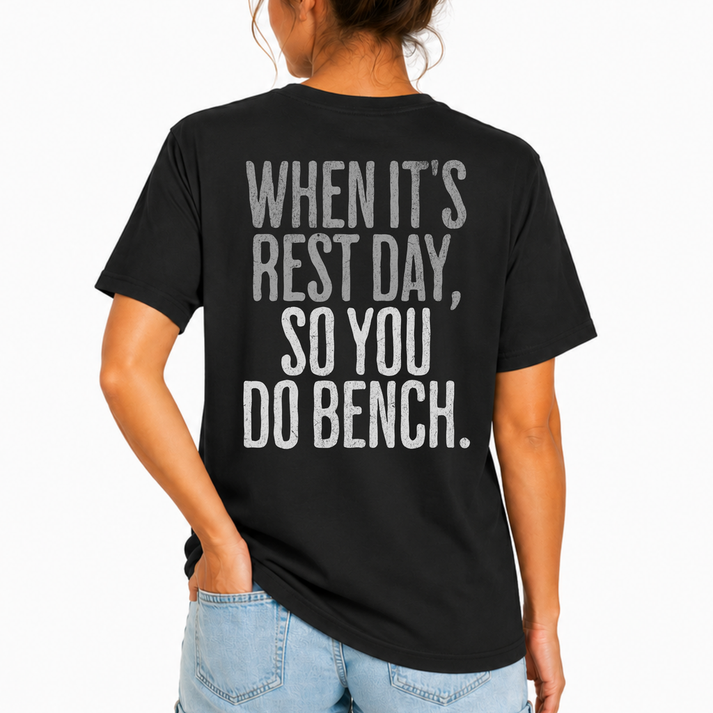 When it's Rest Day Workout T-shirt | Unisex Crossfit Humor Gym Tee