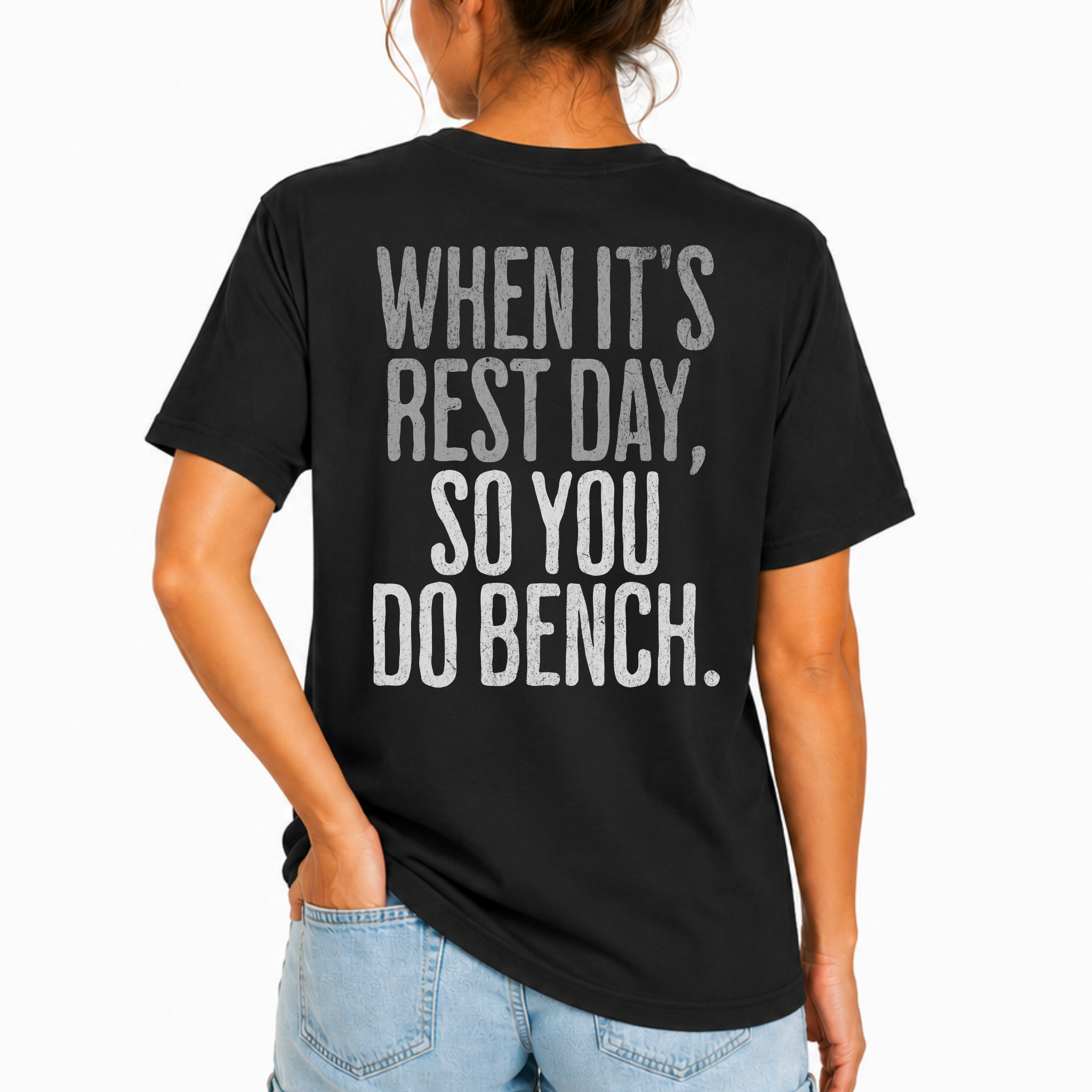 When it's Rest Day Workout T-shirt | Unisex Crossfit Humor Gym Tee