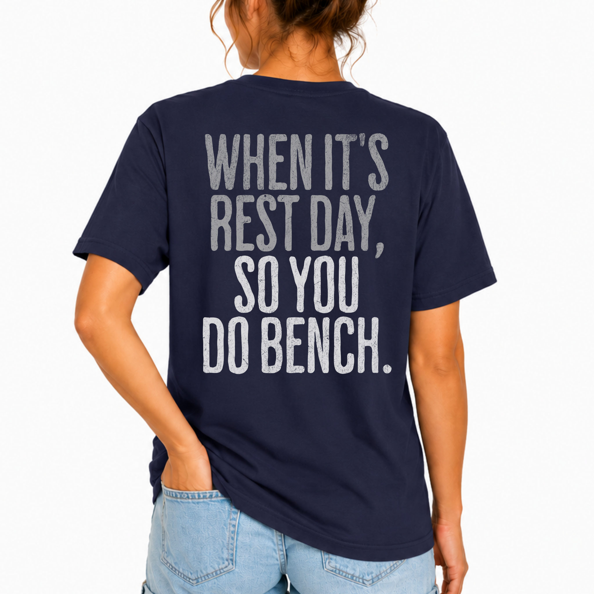 When it's Rest Day Workout T-shirt | Unisex Crossfit Humor Gym Tee