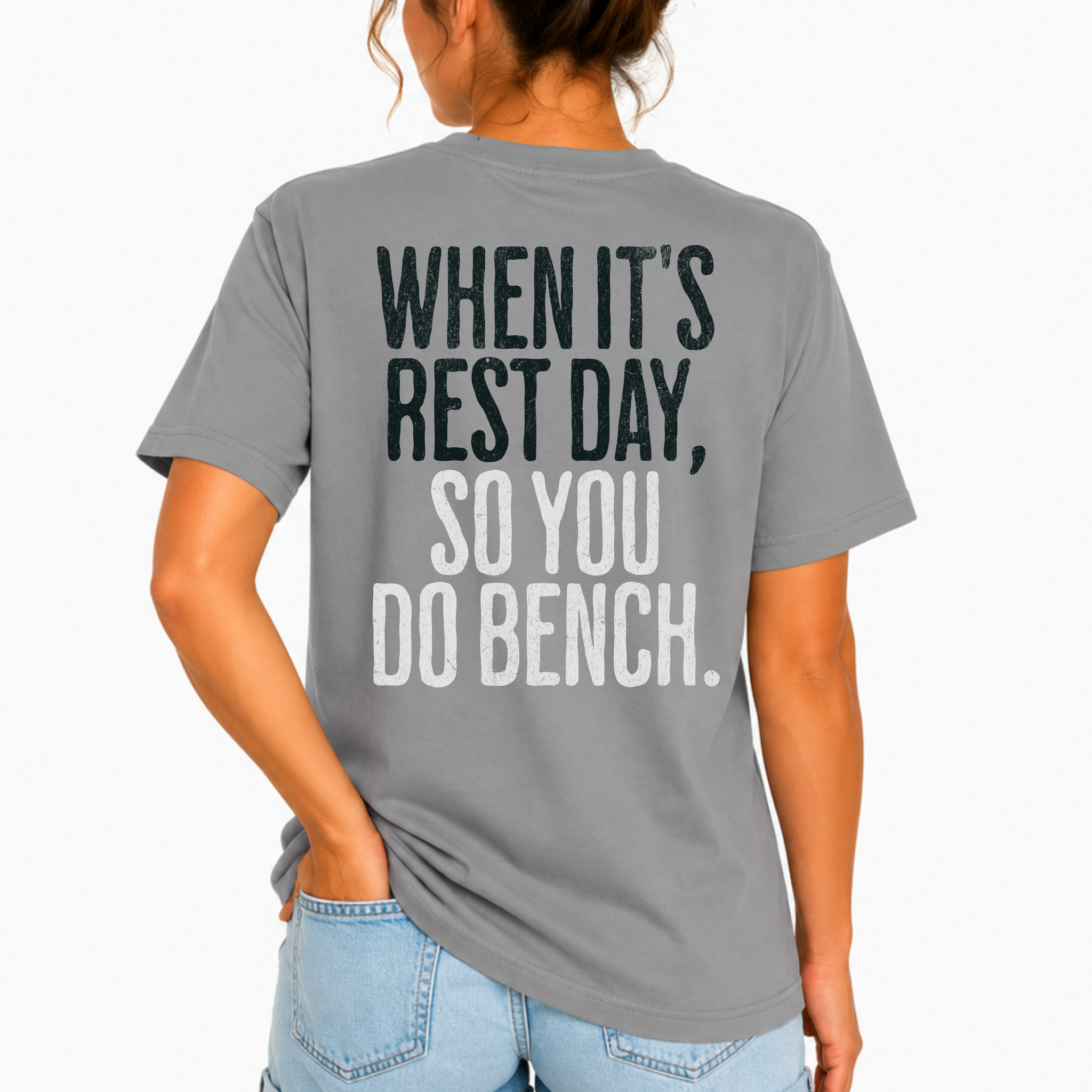 When it's Rest Day Workout T-shirt | Unisex Crossfit Humor Gym Tee