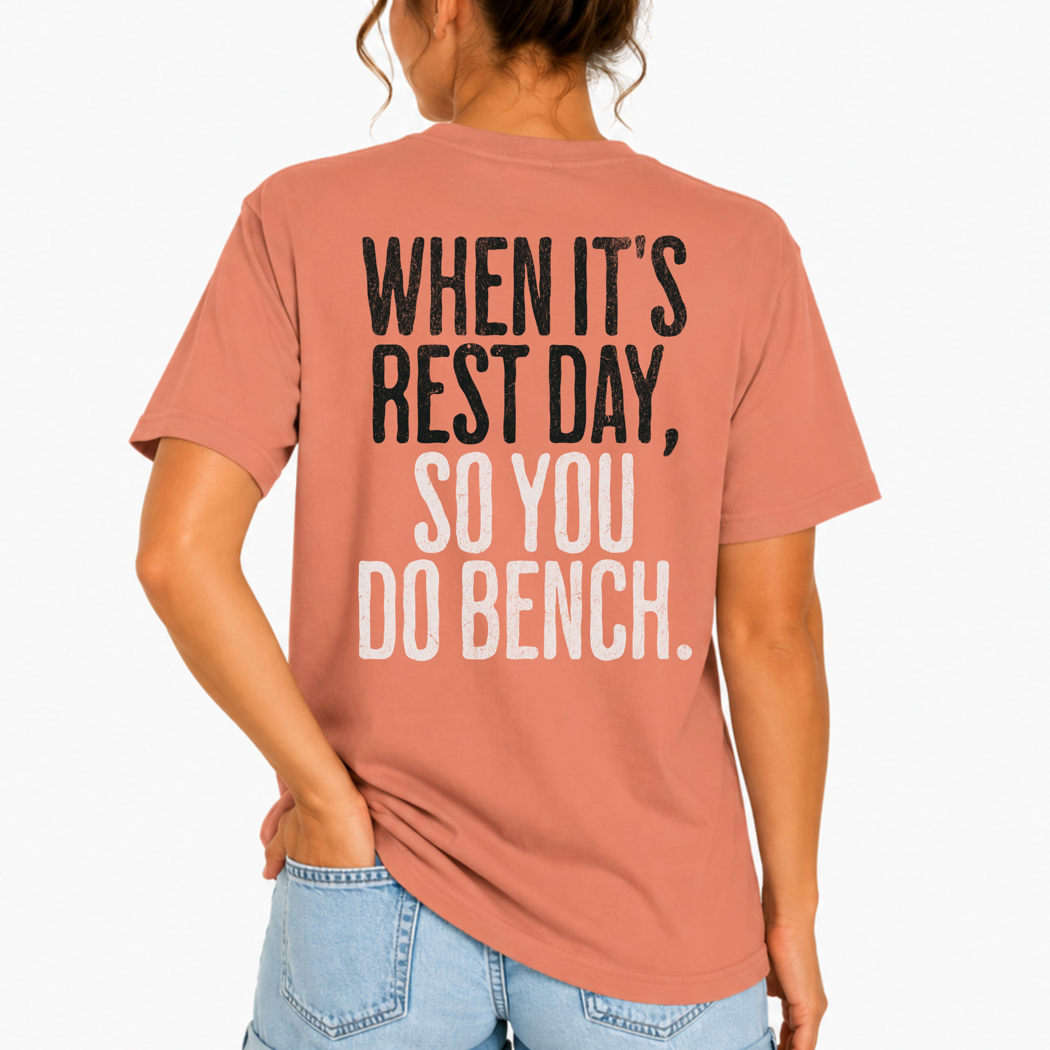 When it's Rest Day Workout T-shirt | Unisex Crossfit Humor Gym Tee