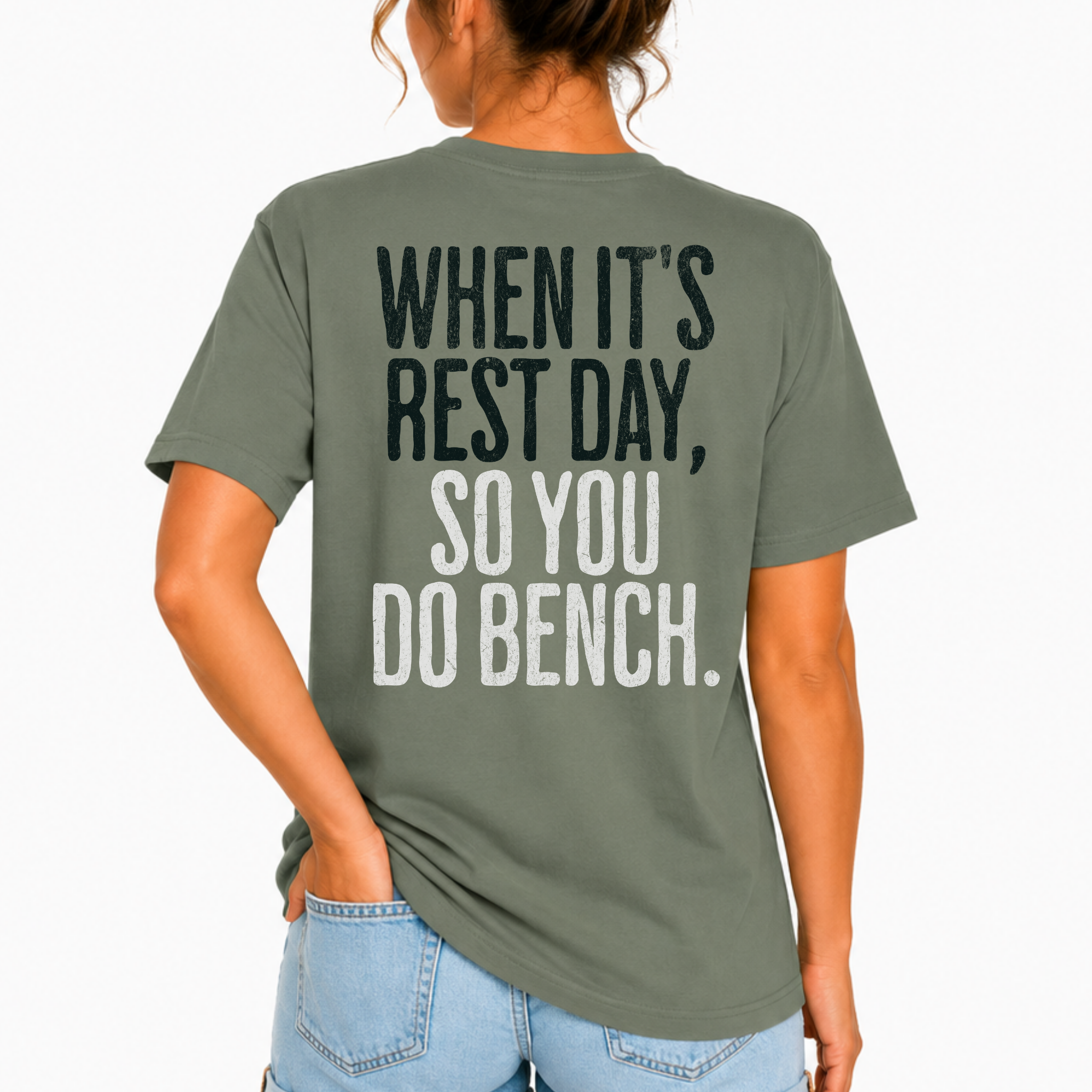 When it's Rest Day Workout T-shirt | Unisex Crossfit Humor Gym Tee