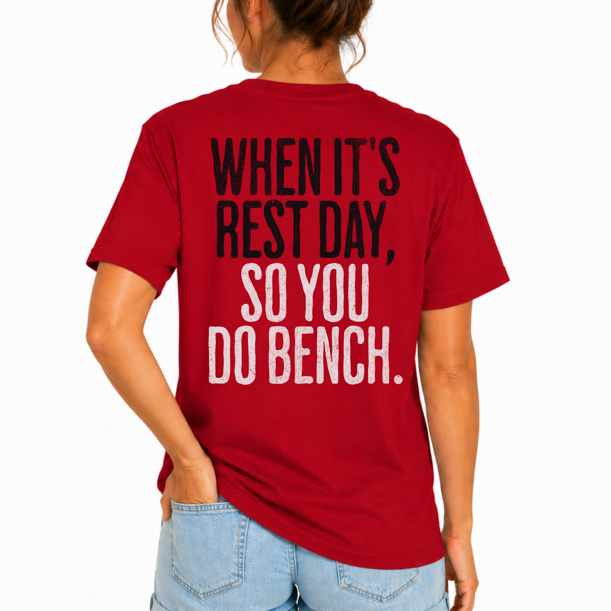 When it's Rest Day Workout T-shirt | Unisex Crossfit Humor Gym Tee