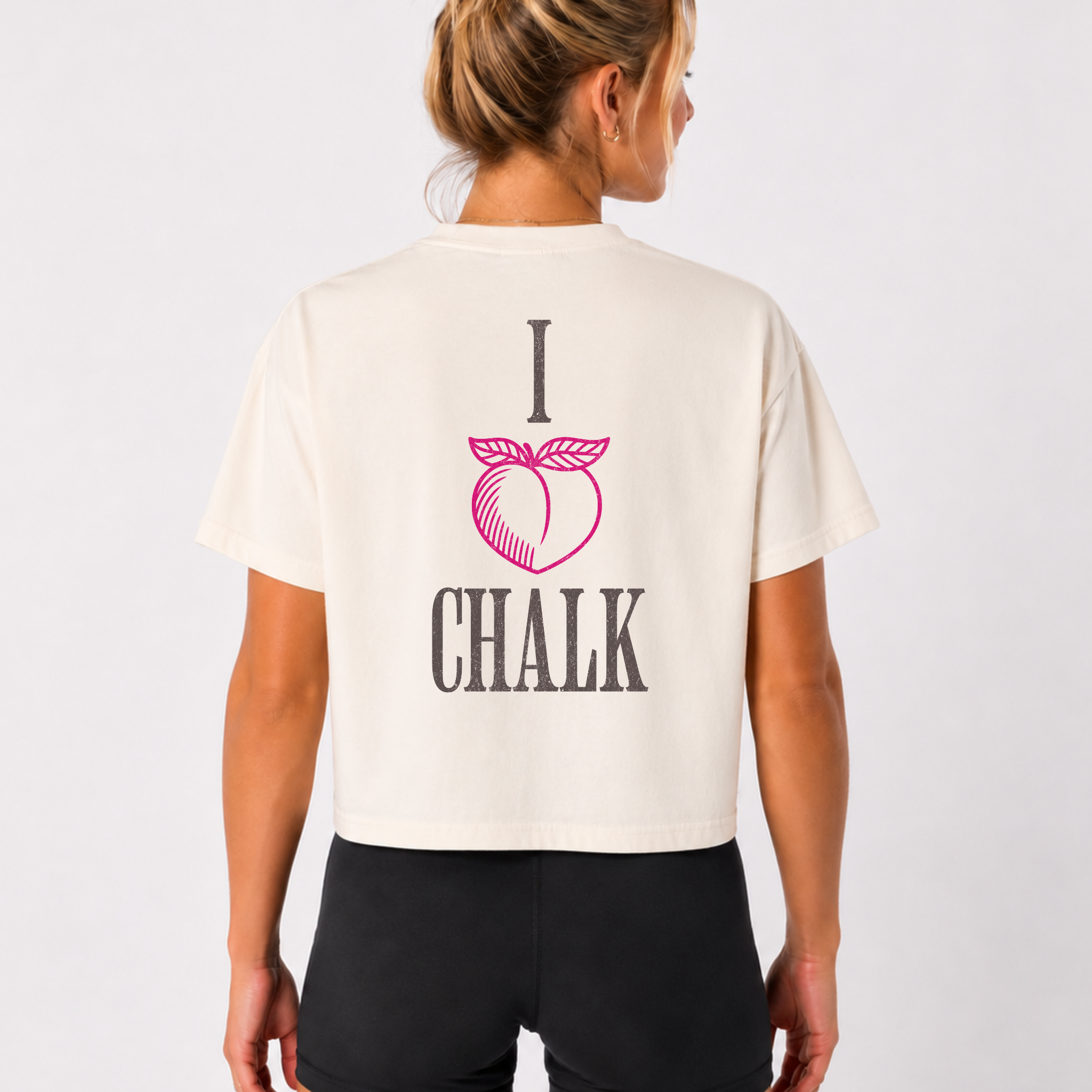 I Heart Chalk Boxy T-shirt | Crossfit Humor Women's Crop Top