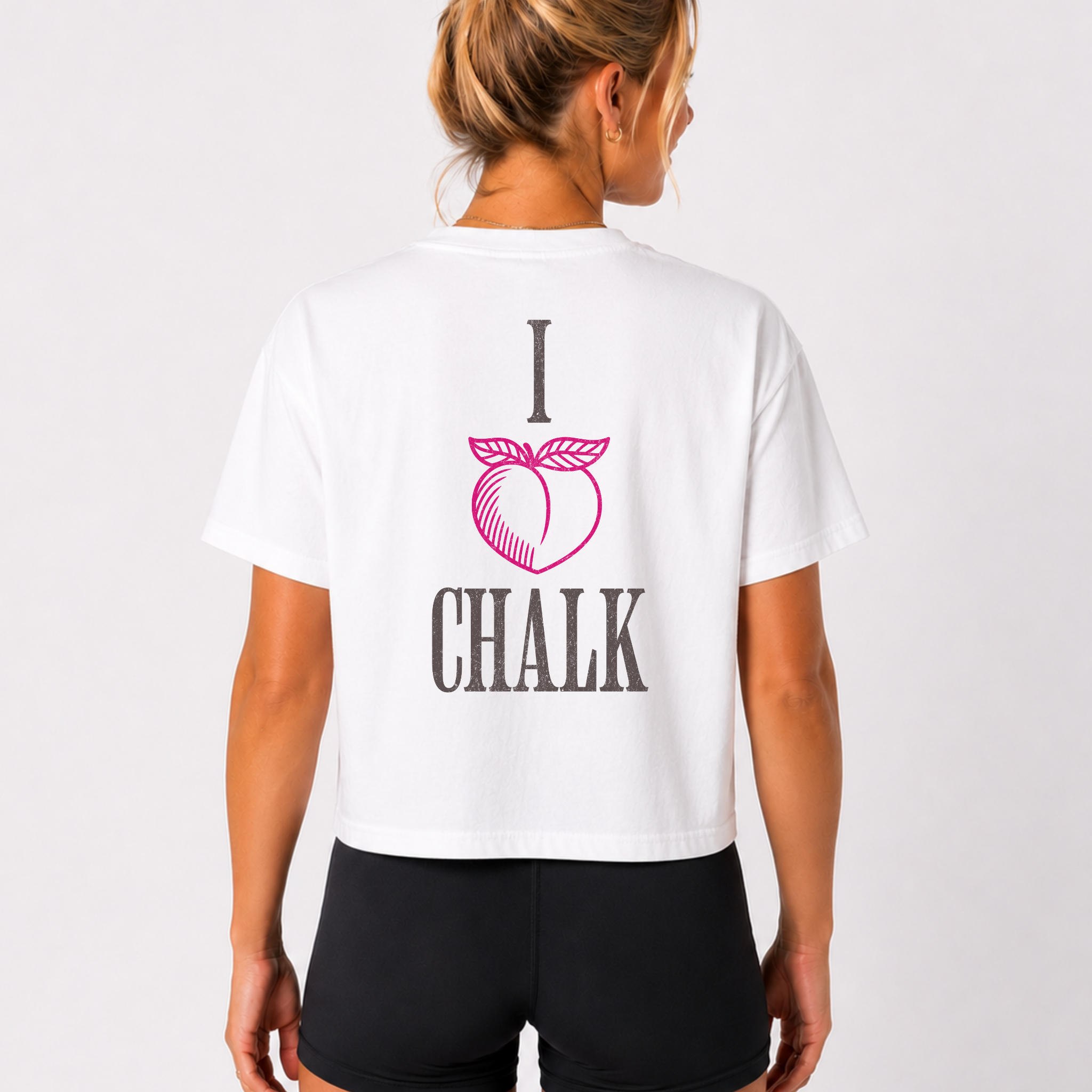I Heart Chalk Boxy T-shirt | Crossfit Humor Women's Crop Top