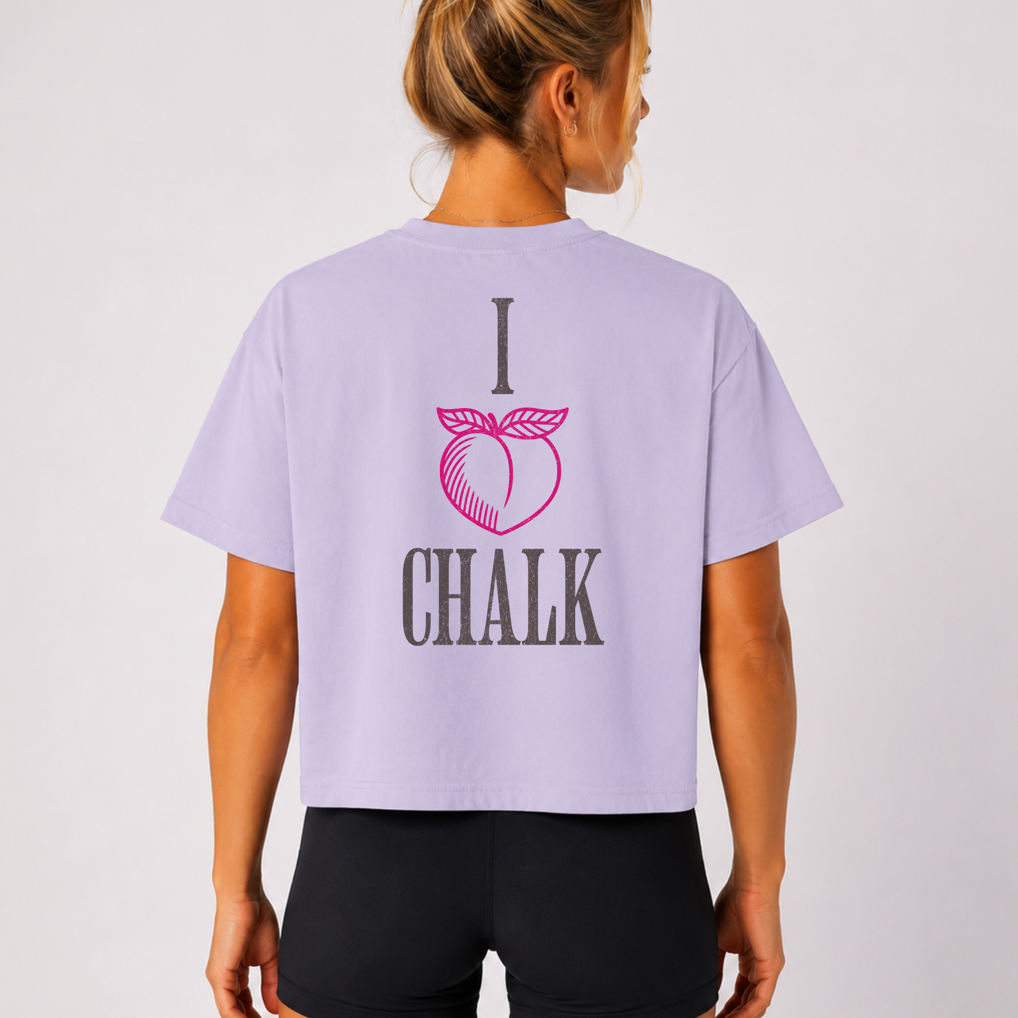 I Heart Chalk Boxy T-shirt | Crossfit Humor Women's Crop Top
