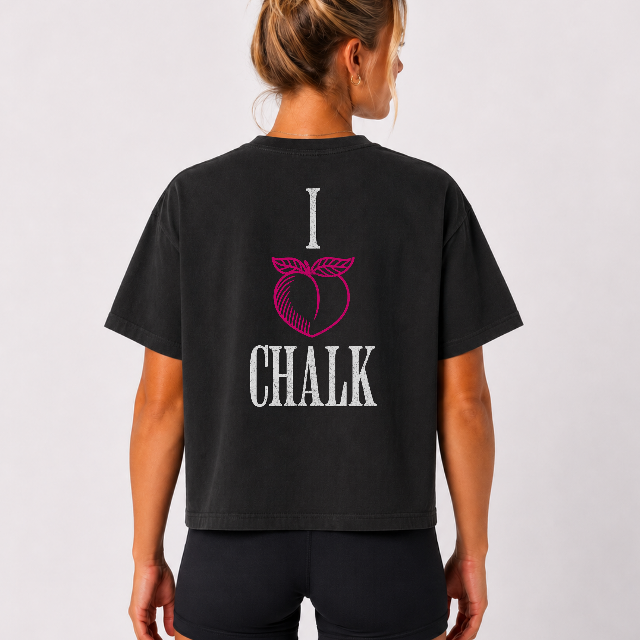 I Heart Chalk Boxy T-shirt | Crossfit Humor Women's Crop Top