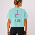 I Heart Chalk Boxy T-shirt | Crossfit Humor Women's Crop Top