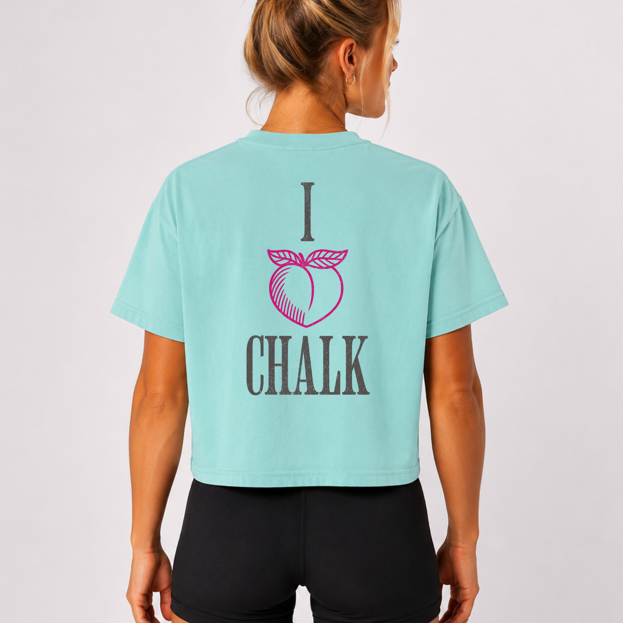 I Heart Chalk Boxy T-shirt | Crossfit Humor Women's Crop Top