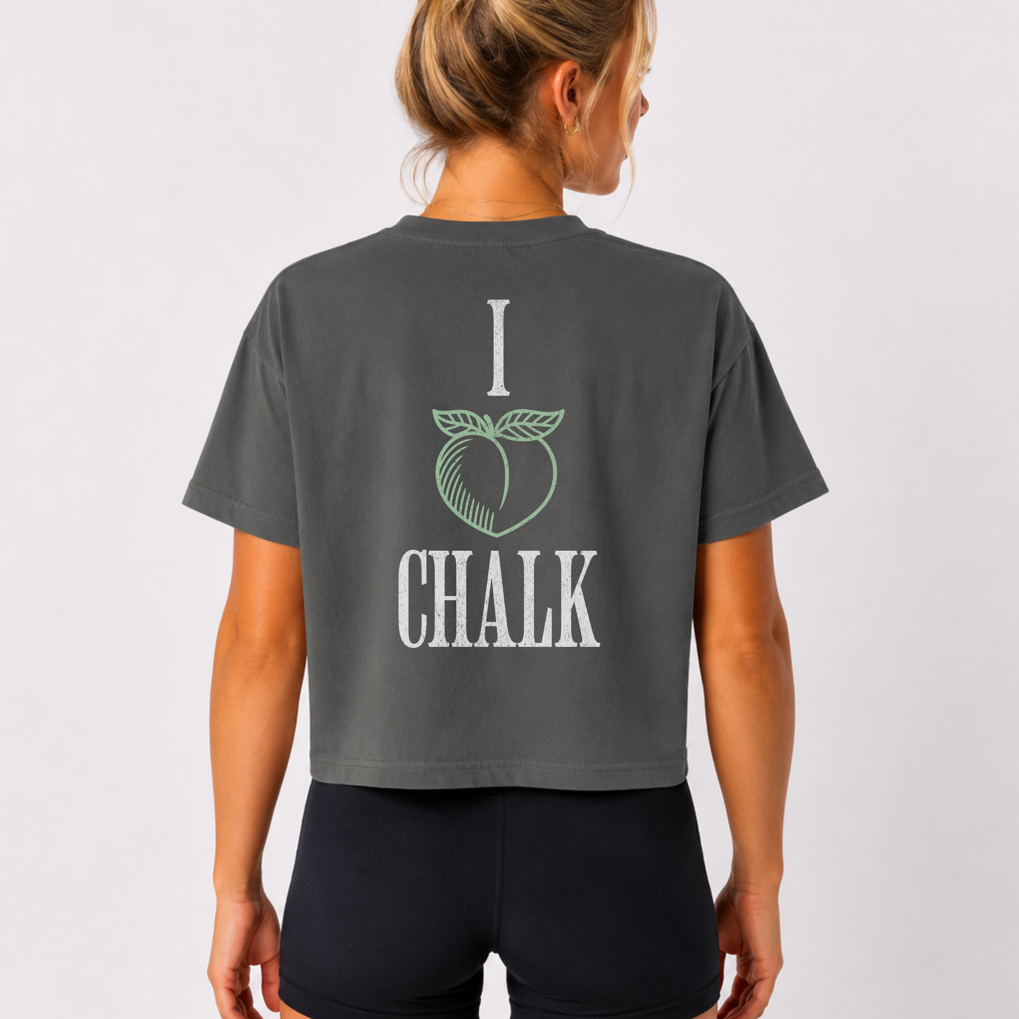 I Heart Chalk Boxy T-shirt | Crossfit Humor Women's Crop Top