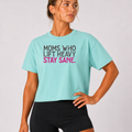 Moms Who Lift Heavy Stay Sane Boxy T-shirt | Fit Mom Workout Crop Top