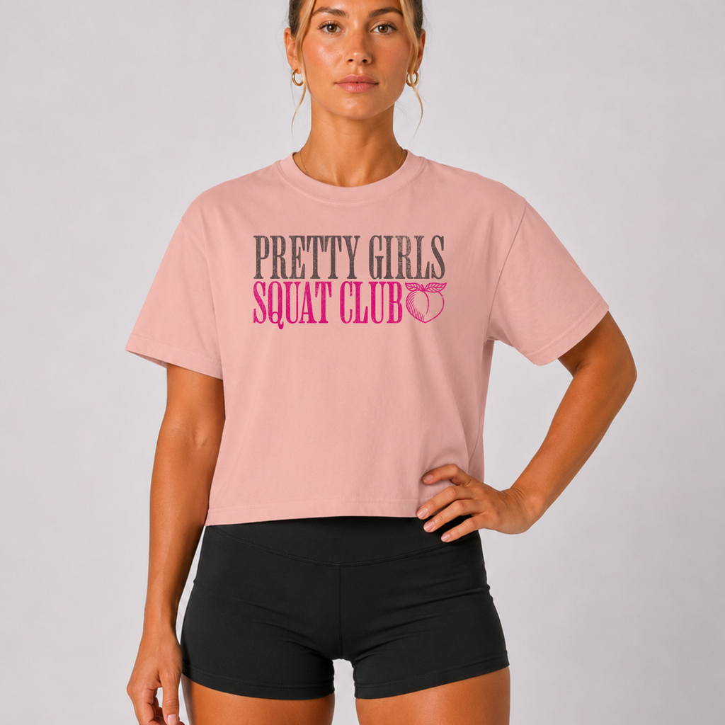 Lift Heavy Stuff Athlete Boxy Tee | Women's Gym Humor Crop Top