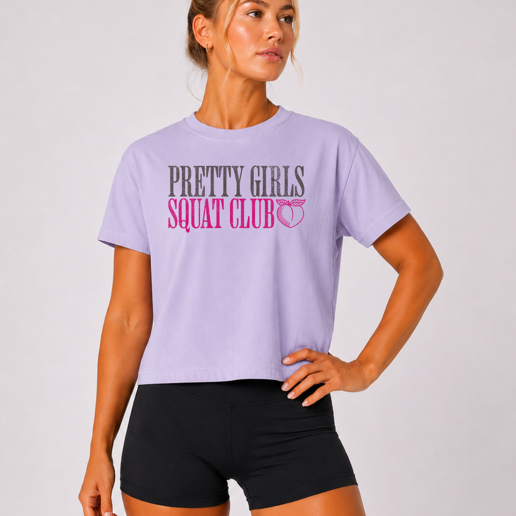 The Gym Helps Me Boxy T-shirt | Funny Women's Gym Crop T-shirt