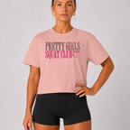 The Gym Helps Me Boxy T-shirt | Funny Women's Gym Crop T-shirt