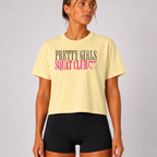 But First Coffee Crop Shirt | Workout Humor Boxy Tee