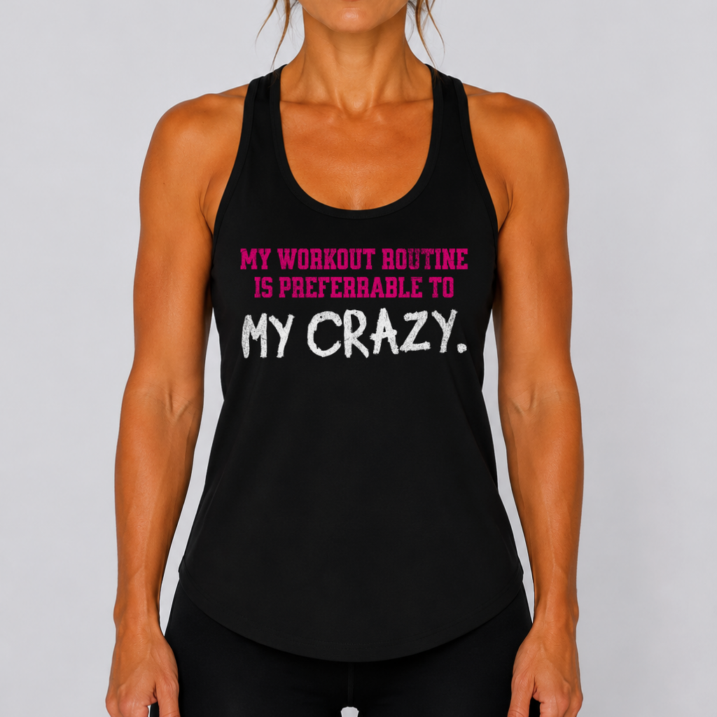 My Workout Routine Fitness Racerback Tank