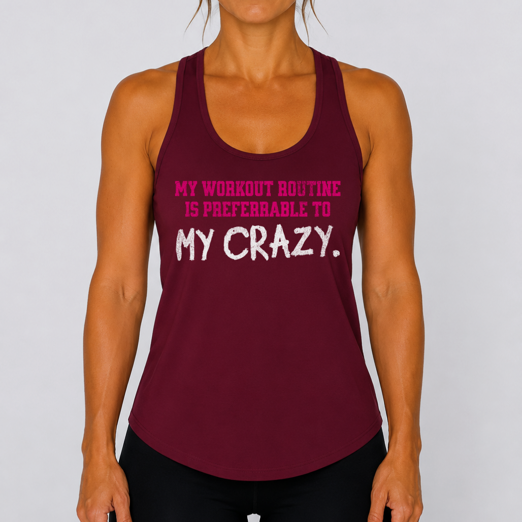 My Workout Routine Fitness Racerback Tank