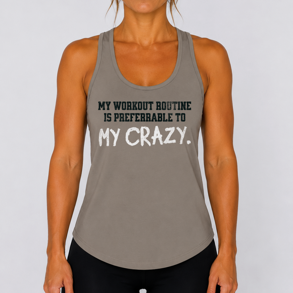 My Workout Routine Fitness Racerback Tank