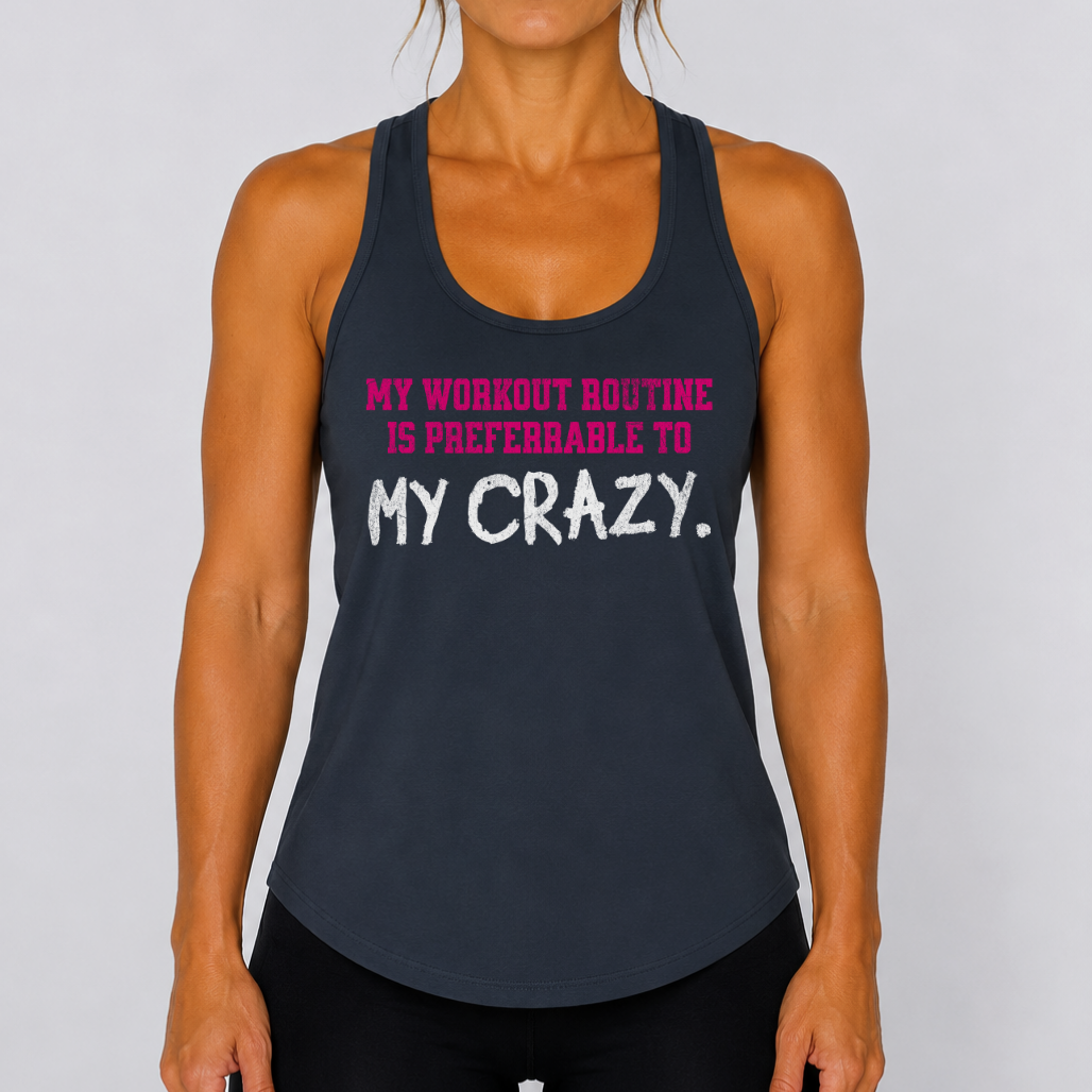 My Workout Routine Fitness Racerback Tank