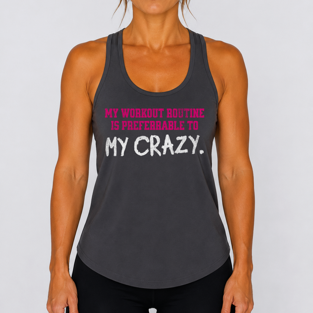 My Workout Routine Fitness Racerback Tank