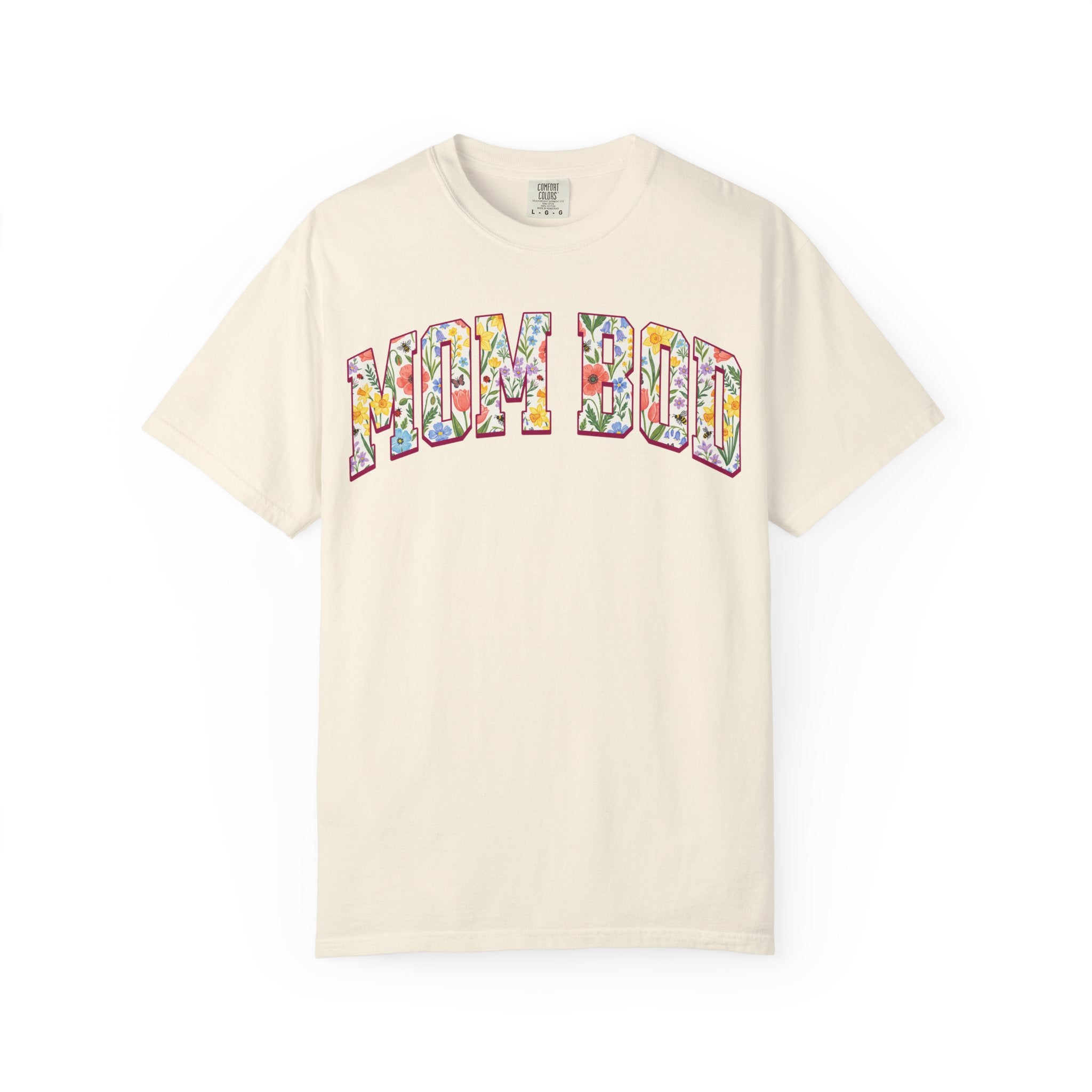 Mom Bod Floral T-shirt | Fitness Mom Comfort Colors Tee