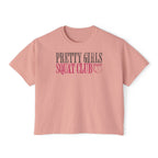 Lift Heavy Stuff Athlete Boxy Tee | Women's Gym Humor Crop Top