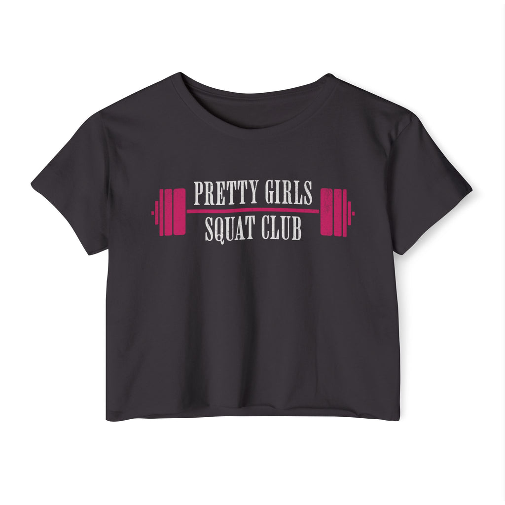 I Heart Squats Crop Top | Women's Weightlifting Workout Shirt