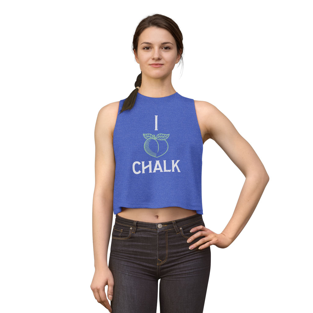 I Heart Chalk Workout Tank Top | Women's Crossfit Humor Crop Shirt