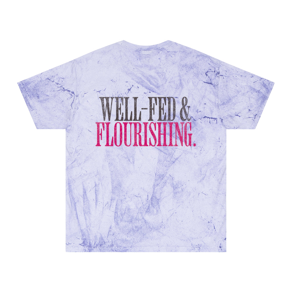 Well-Fed & Flourishing Crossfit T-shirt | Funny Women's Gym Workout Tee