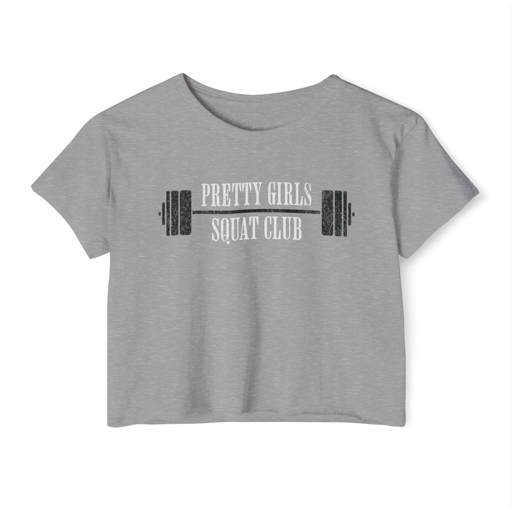 I Heart Squats Crop Top | Women's Weightlifting Workout Shirt