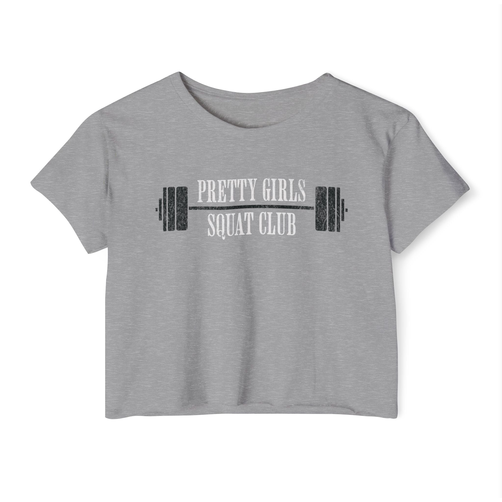 I Heart Squats Crop Top | Women's Weightlifting Workout Shirt