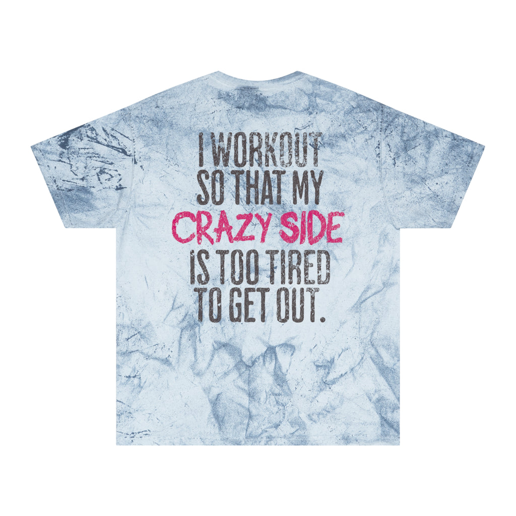 Workout My Crazy Side Gym T-shirt | Funny Women's Fitness Tee