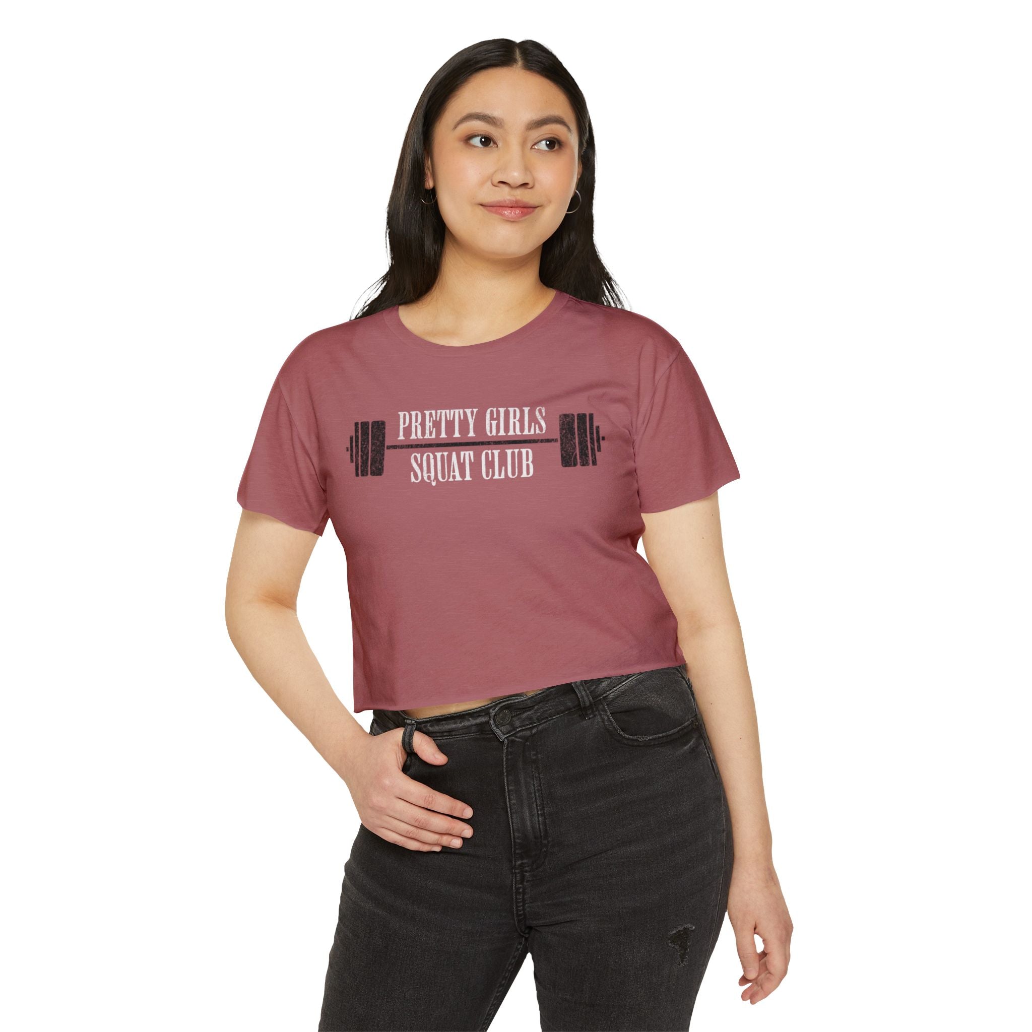 I Heart Squats Crop Top | Women's Weightlifting Workout Shirt