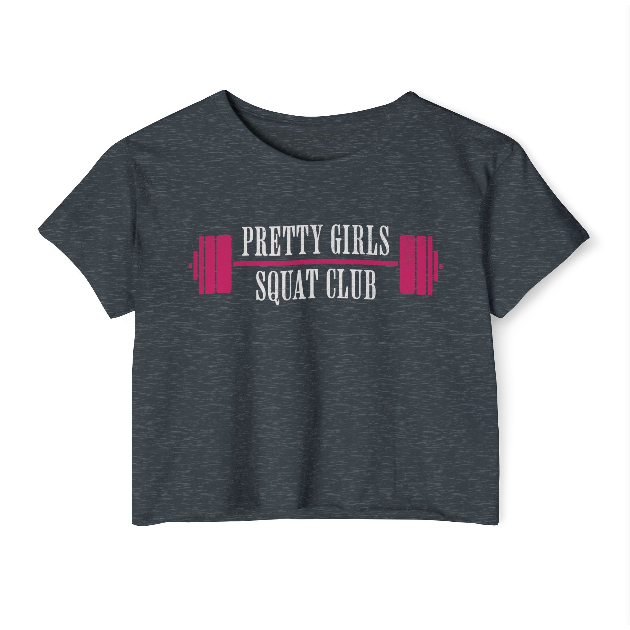 I Heart Squats Crop Top | Women's Weightlifting Workout Shirt
