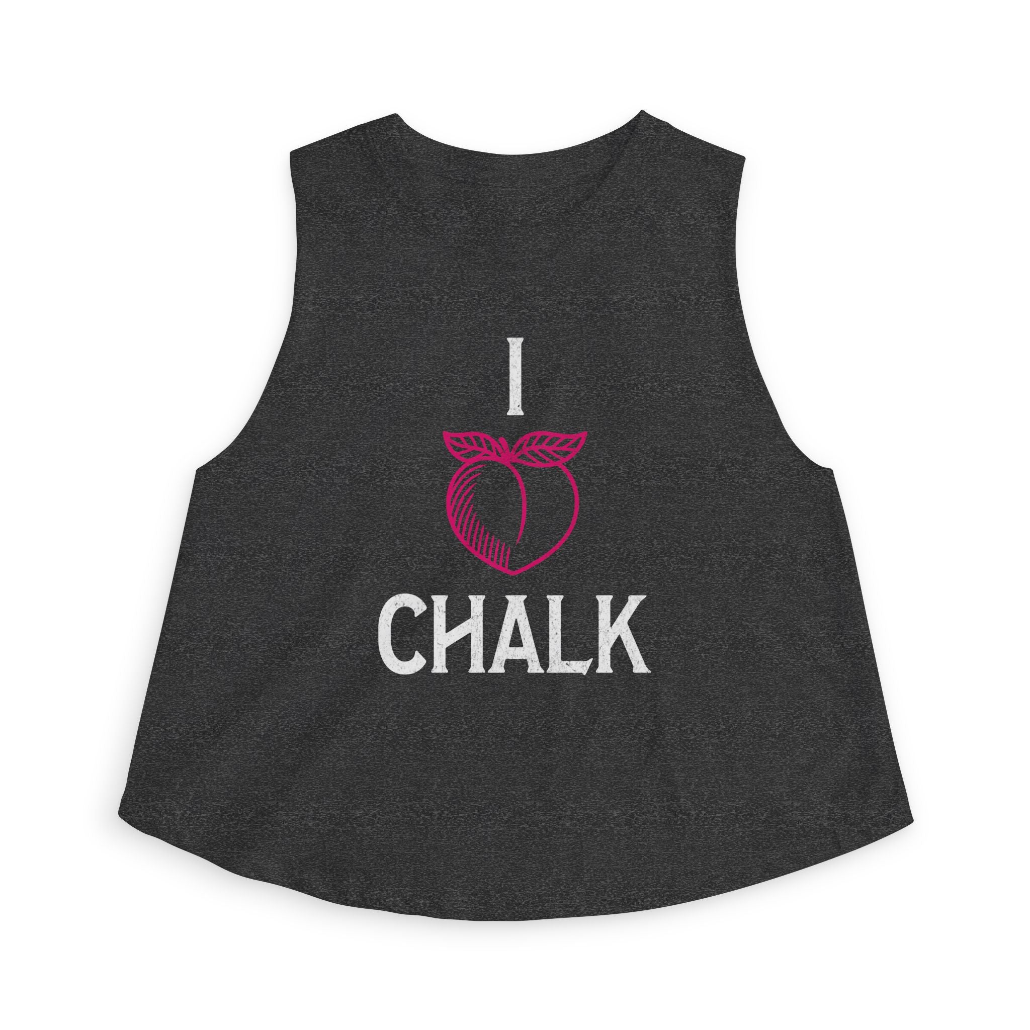 I Heart Chalk Workout Tank Top | Women's Crossfit Humor Crop Shirt