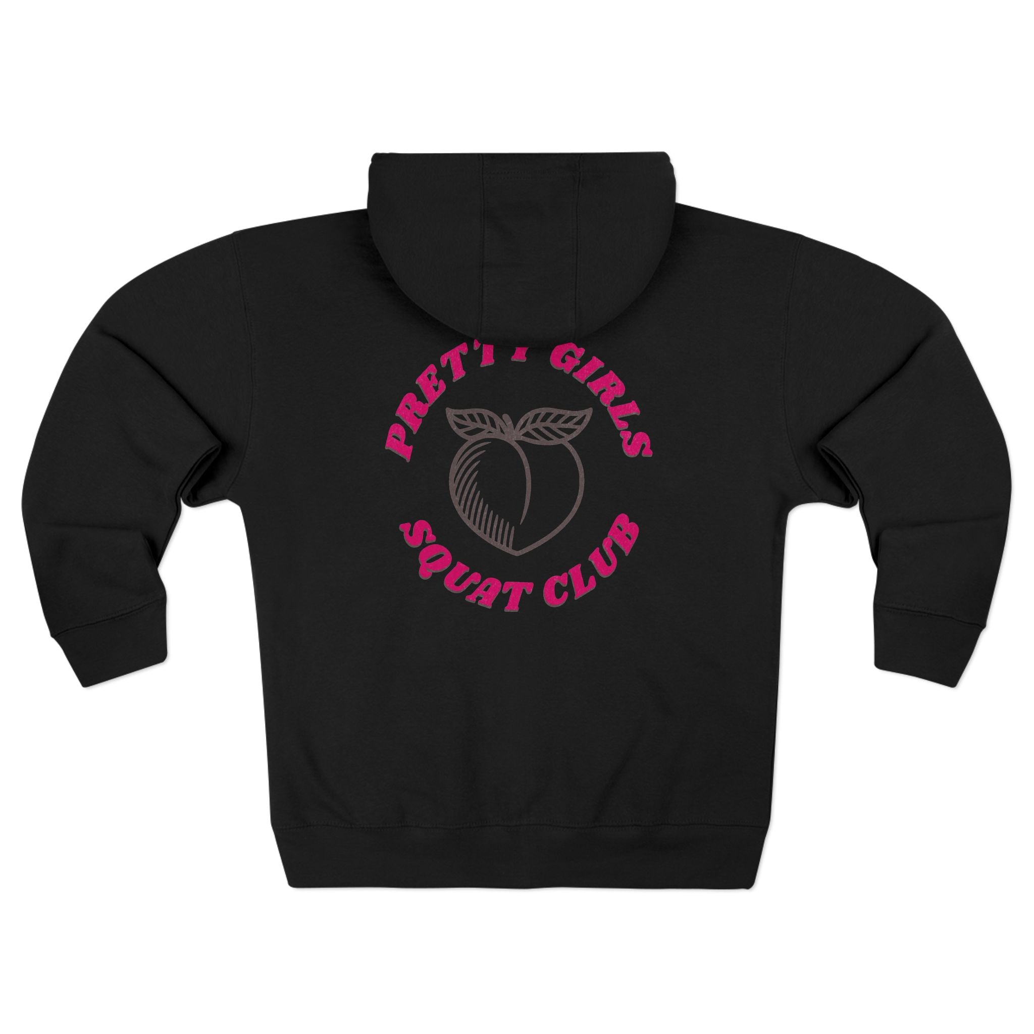 Pretty Girls Squat Club Zip Up Hoodie Crossfit Sweatshirt Fitness Humor Gym Sweater