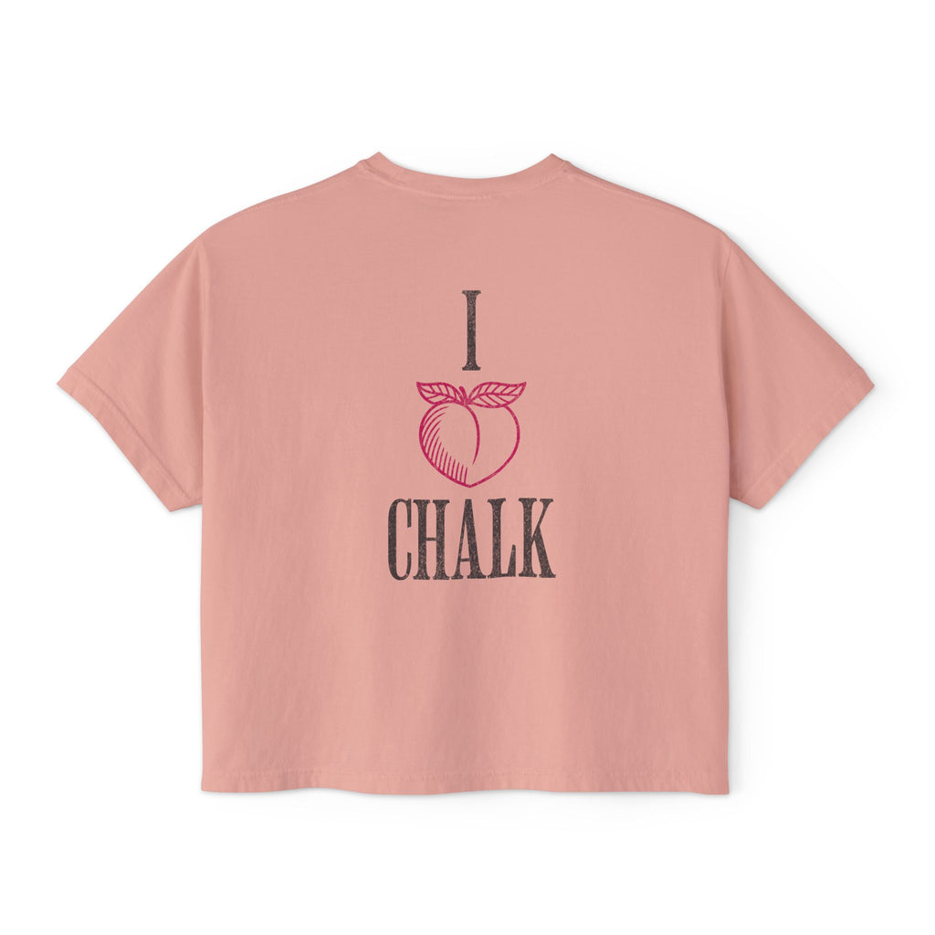 I Heart Chalk Boxy T-shirt | Crossfit Humor Women's Crop Top