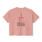 I Heart Chalk Boxy T-shirt | Crossfit Humor Women's Crop Top