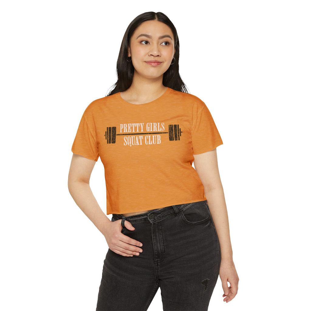 I Heart Squats Crop Top | Women's Weightlifting Workout Shirt