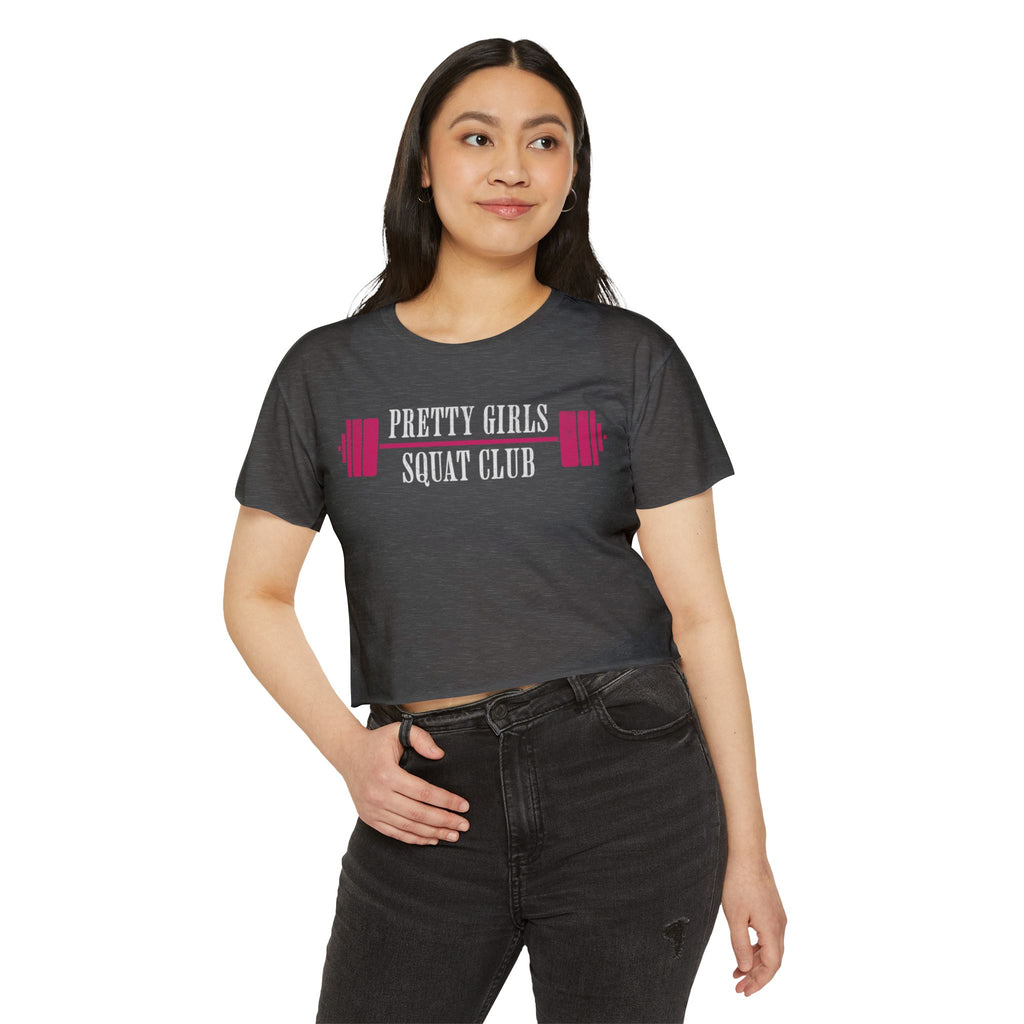 I Heart Squats Crop Top | Women's Weightlifting Workout Shirt