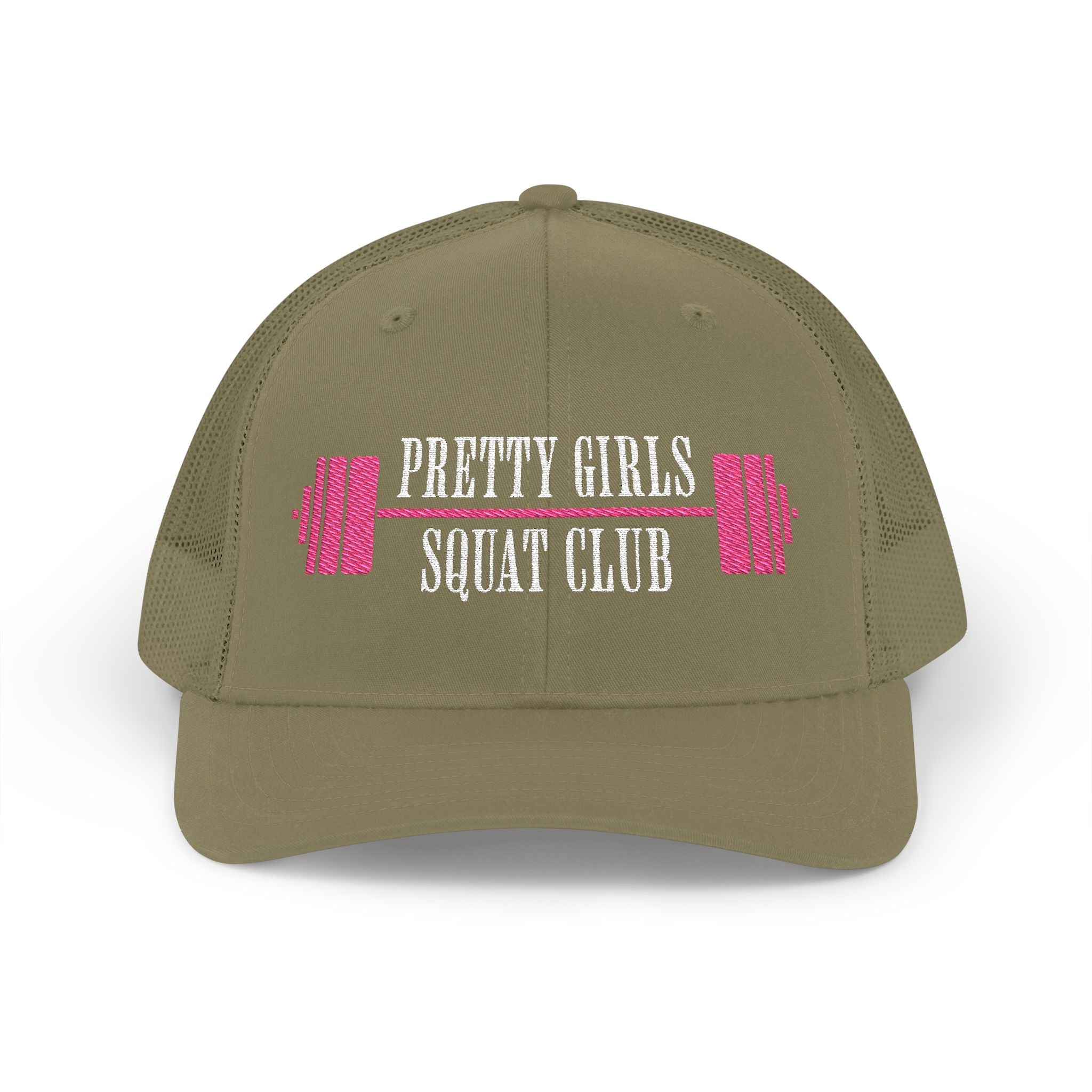Pretty Girls Squat Club Snapback Cap | Embroidered Fitness Trucker Hat