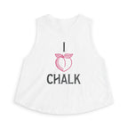 I Heart Chalk Workout Tank Top | Women's Crossfit Humor Crop Shirt