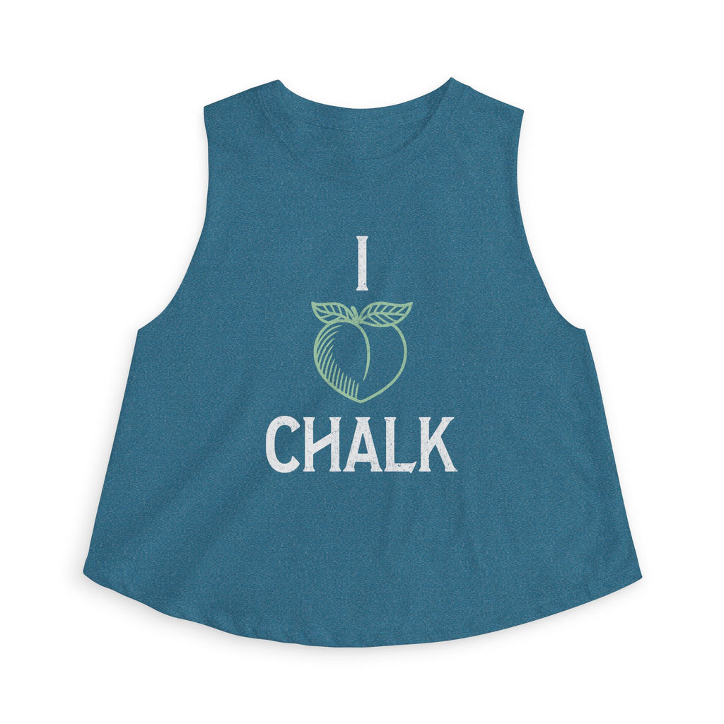 I Heart Chalk Workout Tank Top | Women's Crossfit Humor Crop Shirt