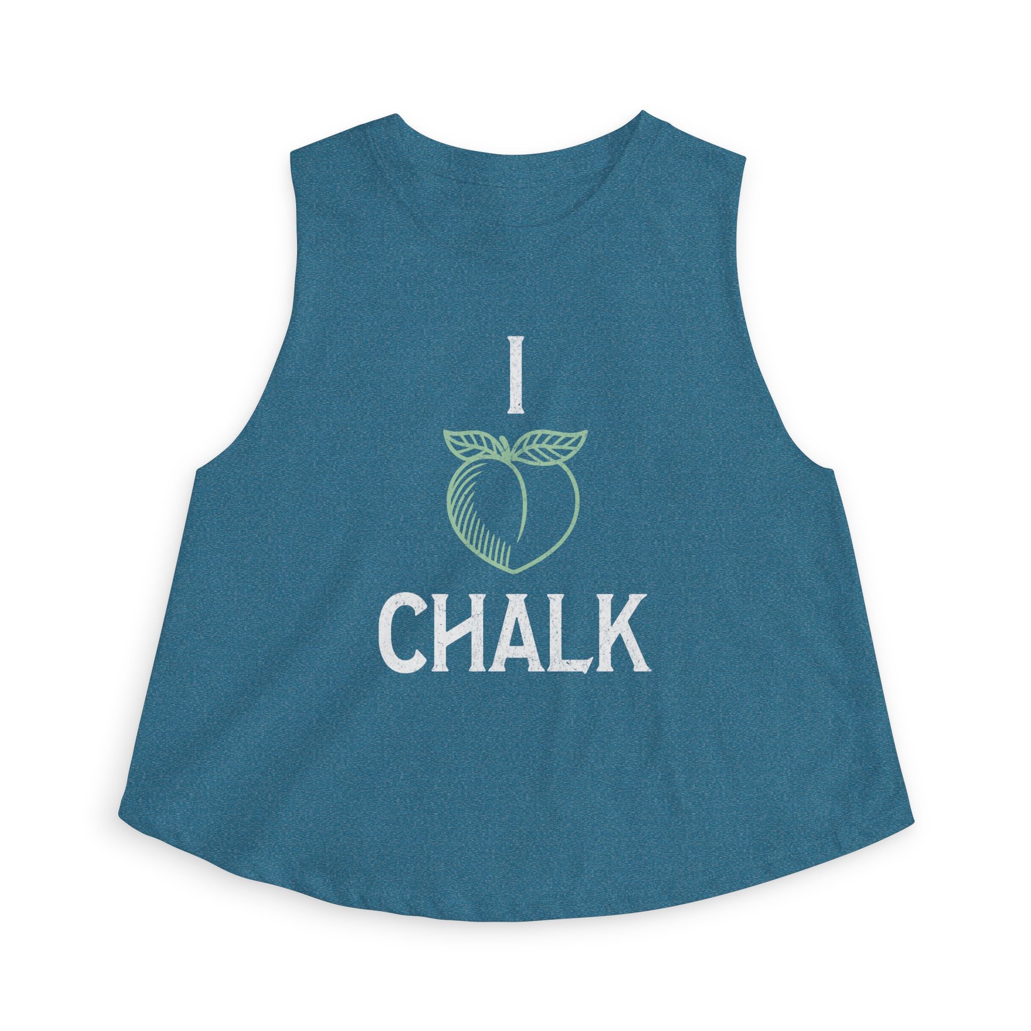 I Heart Chalk Workout Tank Top | Women's Crossfit Humor Crop Shirt
