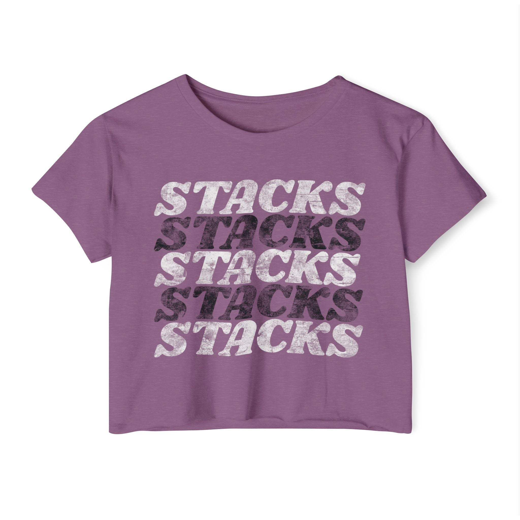 Stacks on Stacks Weightlifting Crop Top | Women's Festival Workout Tee