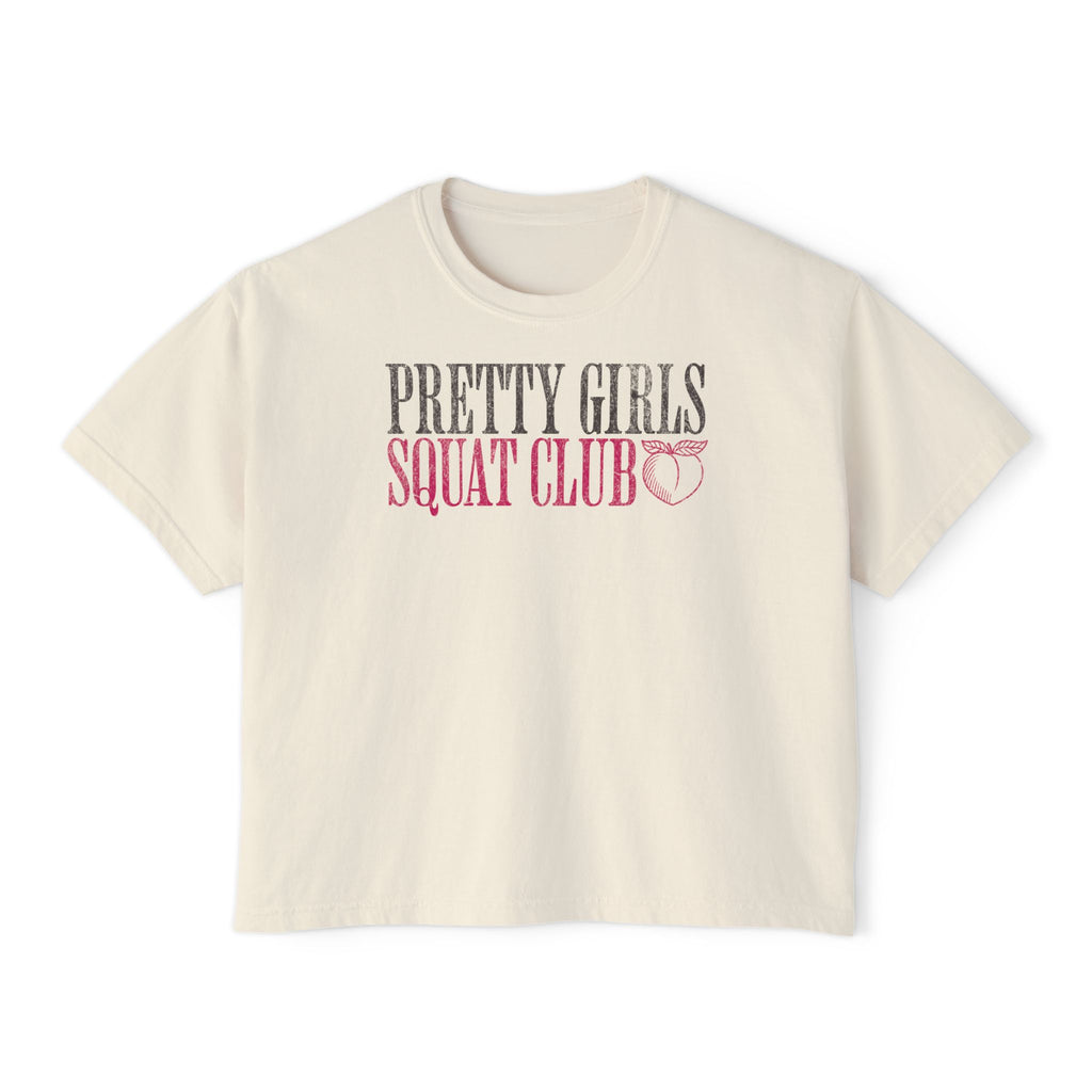 Lift Heavy Stuff Athlete Boxy Tee | Women's Gym Humor Crop Top