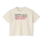 Lift Heavy Stuff Athlete Boxy Tee | Women's Gym Humor Crop Top
