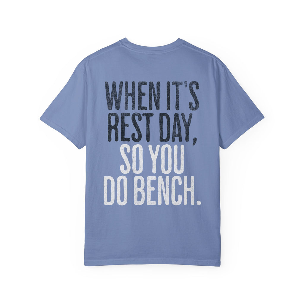 When it's Rest Day Workout T-shirt | Unisex Crossfit Humor Gym Tee