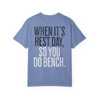 When it's Rest Day Workout T-shirt | Unisex Crossfit Humor Gym Tee
