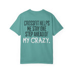One Step Ahead of My Crazy T-Shirt | Funny Women's Gym Workout Tee